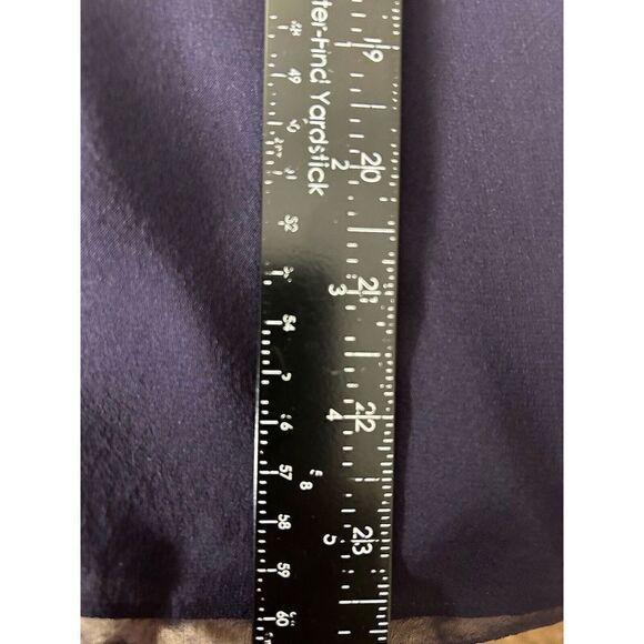 Diane Von Furstenberg Navy 100% Silk Mock Neck Long Sleeve Blouse Size 12 NWT! - Picture 9 of 9